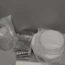 175 PCS Silver Dinnerware Set for 25 Guests, Silver Rimmed Heavy Duty Plastic Disposable Plates for Party Wedding with 25 Dinner Plates,Dessert Plates, Silverware Set, Cups, Napkins