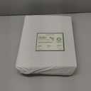 LANE LINEN Eco Friendly 100% Organic Cotton Queen Sheet Set, Soft & Comfy Fully Elasticized 15" Deep Pocket Bed Sheets, Low Pill Naturally Cooling Machine Wash Sbanas Queen- White Bed Sheets (01: Pure White)