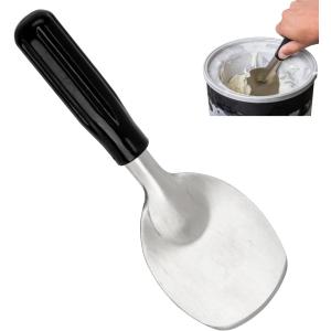 Heavy Duty Ice Cream Spade Scoop with Non-Slip Handle - Stainless Steel Ice Cream Spoon Paddle Perfect for Scooping and Serving Hard Frozen Treats