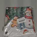 XCHI Snowman Gingerbread Man Tree Winter Tablecloth Rectangle Christmas Table Cloth Washable Table Covers for Indoor Dining Home Party Xmas Decorations 52x70 Inch