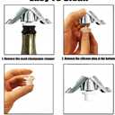 Champagne Sealer Stopper, BGMAX 3 Pack Stainless Steel Sparkling Wine Bottle Plug Sealer Set with a Longer Sealing Plug, Gifts Accessories for Champagne