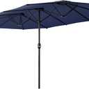 Beanss Outdoor Patio Umbrella, Table Umbrella with Push Button Tilt and Crank, 8 Ribs Market Umbrella 