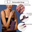 Wallet Case for Samsung Galaxy S21 Plus S21+ 5G with Wrist Strap 9+ Card Slots Zipper Purse, Luxury PU Leather Stand Full Body Phone Cover for S21+5G S21plus 21S + S 21 21+ G5 Women Deep Purple (Wine Red)