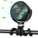 Momcozy Portable Stroller Fan, USB Rechargeable and Handheld Cooling Fan for Travel, Car Seat, Bedroom