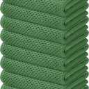 Kitinjoy 100% Cotton Waffle Weave Kitchen Towels, 8-Pack Super Soft and Absorbent Dish Towels for Drying Dishes, Kitchen Hand Towels, 13 in x 28 in, Grass Green