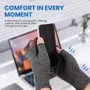 Compression Gloves Arthritis Gloves for Women for Pain,Fingerless Compression Wrap for Hand Pain and OsteoarthritisAnti-SlipUnisex,M,DarkGrey