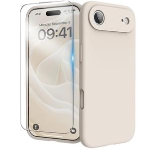 INGIDO for iPhone Air Case, Liquid Silicone Cover with Camera Protection Anti-Scratch Soft Microfiber Lining Shockproof Protective Phone Case for iPhone Air 6.5", Stone