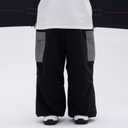 SNOWVERB Super Baggy Snowboard Pants Waterproof Insulated Ski Pants Loose Fit Freestyle Mountain Snow Pants Men Women (Black, L)