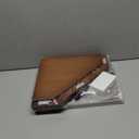 Corner Bread Box for Kitchen Counter, Bamboo Wood Large Capacity Bread Storage Bin with Acrylic Wavy Door Panel (Brown, Meduim) (Medium)