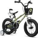 Glerc Rover Kids Bike, 12-18 Inch Boys Bike for 2-9 Years Old Children, Kids Bicycle with Water Bottle & Basket & Training Wheels, Multiple Colors