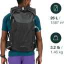 Osprey Downburst 26L Men's Hiking Backpack, Dark Charcoal, One Size