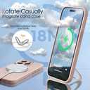 Mag-Ring Designed for iPhone 15 Pro Case, Liquid Silicone [Moisturizing Factor] Extreme Soft Slim Phone Case with Stand [Compatible with MagSafe] for iPhone 15Pro 6.1 inch Men Women, Light Pink