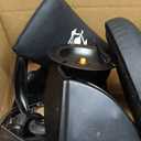 Rolling Shop Stool with Wheels, Garage Mechanic Stool Chair with Backrest, Height Adjustable Heavy Duty Swivel Task Chair, Adjustable Footrest with Storage Tray for Garage Kitchen Salon Tattoo (Black)