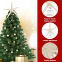 Lenwen Natural Starfish Christmas Tree Topper 8.7'' Beach Nautical Coastal Christmas Tree Topper Decoration Rustic Large Starfish Treetop Ornaments for Xmas Holiday Indoor Decor(White,Classic Style)