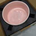 27OZ Ceramic Dog Bowl - 6 Inch Small Food Water Bowl, Heavy Duty Non-Slip Dog Dish for Medium Dogs, Food Grade Porcelain Pet Feeder Bowls, Microwave & Dishwasher Safe, Pink