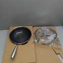 COOKER KING 11-Inch Hybrid Stainless Steel Wok with Lid, Nonstick Stir Fry Pan & Deep Frying Pan, Tri-Ply Clad Honeycomb Everyday Pan, Induction Ready, Oven & Dishwasher Safe, PFOA Free