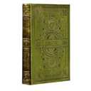 Vintage Style Olive Green Faux Leather Embossed Book Box - Decorative Storage Box 3-03