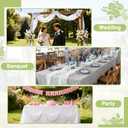 Suream Cheese Cloth Table Runner 120 Inch, White Long Table Runner for Wedding Party Baby Shower Birthday Home Decorations(6 Packs)