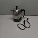 Farberware Electric Coffee Percolator, FCP240, Stainless Steel Basket, Automatic Keep Warm, No-Drip Spout, 4 Cup, Black/Silver