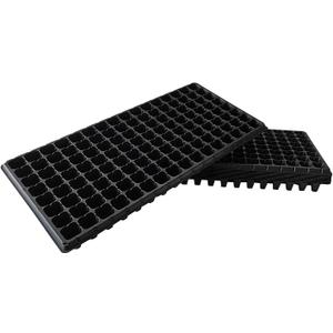 10Pcs 128 Cell Seed Starter Trays, Thick Durable Nursery 128 Cell Plug Tray Seedling Flat Plastic Shallow Tray for TD538 1020 Trays (21.26", 11.02", Deep 1.89"), GGBQ128 (128C-L-10P)