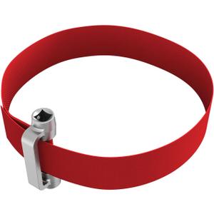 3529D Heavy Duty Strap Oil Filter Wrench Dual Drive (3/8" & 1/2") Design Fits Filters Up to 9" Diameter Durable Nylon Strap and Forged Steel Handle for Easy Removal