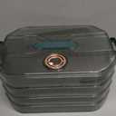 Food Storage Containers with Lids, Plastic Cookie Storage Containers Airtight, 4-Layer Stackable Food Containers Dumpling Storage Box Cookie Carrier, Green