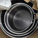 SNOWCLAD Pots and Pans Set Non Stick, 14 Pcs Hybrid Stainless Steel Cookware Sets, Non Stick Frying Pans, Saucepans, Saute Pan & Stock Pot, PFOA Free Kitchen Skillet,Induction Compatible