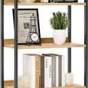 NUMENN Bookshelf, 5 Tier Bookshelves, Home Office Bookcase Shelf Storage Organizer, Free Standing Storage Shelving Unit for Bedroom, Living Room and Home Office, Natural