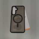 for Samsung Galaxy S24 FE Case, Matte Magnetic Phone Case with 1 Screen Protector, Support for Magsafe, Translucent Frosted Slim Shockproof Protective Cover for Samsung Galaxy S24 FE, Black