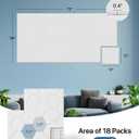 Soundproof Wall Panels, Kuchoow Acoustic Panels Sound Absorbing, 18 Pack High Density Sound Proof Panels for Walls Self Adhesive, Honeycomb Design Sound Dampening Panels White 12"12"0.4"