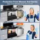 2PCS Kitchen Stove Counter Gap Covers, Stainless Steel Gap Cover, Cooktop Trim Kit, Stove Gap Guards, Oven Gap Filler, Heat Resistant & Effectively Protect Stove Gap Filler(13.8"-27.5" Silver)