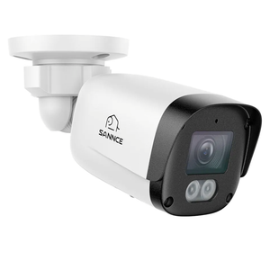 SANNCE 5MP Super HD PoE IP Security Camera with 2-Way Audio,100ft Night Vision,IP67 Weatherproof, Human/Vehicle Detection,H.265+ Indoor/Outdoor Surveillance Camera