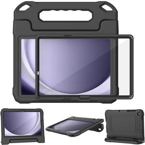 SUPLIK Kids Case for Samsung Galaxy Tab A9 Plus 11 Inch 2023 (SM-X210/X216/X218), Galaxy Tab A9+ 11" Case with Screen Protector, Durable Shockproof Lightweight Handle Stand Cover for Kids, Black