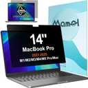 360 Privacy Screen for MacBook Pro 14 Inch (2021-2025, M1, M2, M3, M4, M5, Pro, Max), Anti Glare Blue Light Filter, Nano No Glue Anti Spy Black Protector for Mac Pro 14In Laptop Computer