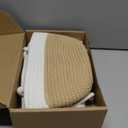 3-Tier Decorative Cotton Rope Hanging Basket, Wall-Mounted Woven Storage Organizer Bag, White + Jute