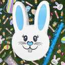 Jergrim Boy Easter Bunny Piñata Set with small stick and confetti bag - 17”x10”x 3” Perfect for Easter Celebration, Bunny Theme Parties, Party Decor, and more