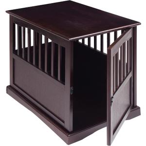 Casual Home Wooden Medium Pet Crate, End Table, Espresso, Size: 27.5"L x 20.0"W x 24.0"H