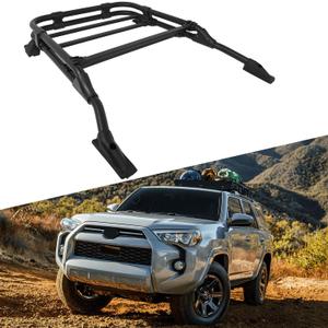 OCPTY Roof Rack Basket Fit for Toyota for 4RUNNER 2010 2011 2012 2013 2014 2015 2016 2017 2018 2019 2020 2021 2022 Luggage Racks Rooftop Cargo Carrier Bag Luggage Kayak Canoe Bike Snowboard Skiboard (Black)