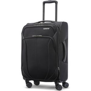 American Tourister 4 KIX 2.0 Expandable Softside Luggage with Spinner Wheels, 20 SPINNER, BLACK