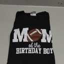 Mom of The Birthday Boy Football Lover First Birthday Party T-Shirt Size XS