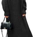 Saodimallsu Womens Oversized Sweater Dress Mock Neck Long Sleeve Casual Warm Chunky Knit Fall Winter Maxi Dresses, Large