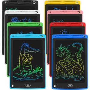 LCD Writing Tablet for Kids, 8.5 Inch Colorful Doodle Board Drawing Tablet, Educational Learning Toys Birthday Gifts for Kids Age 3 4 5 6 7 8 (8 Pack) (8 Colors)