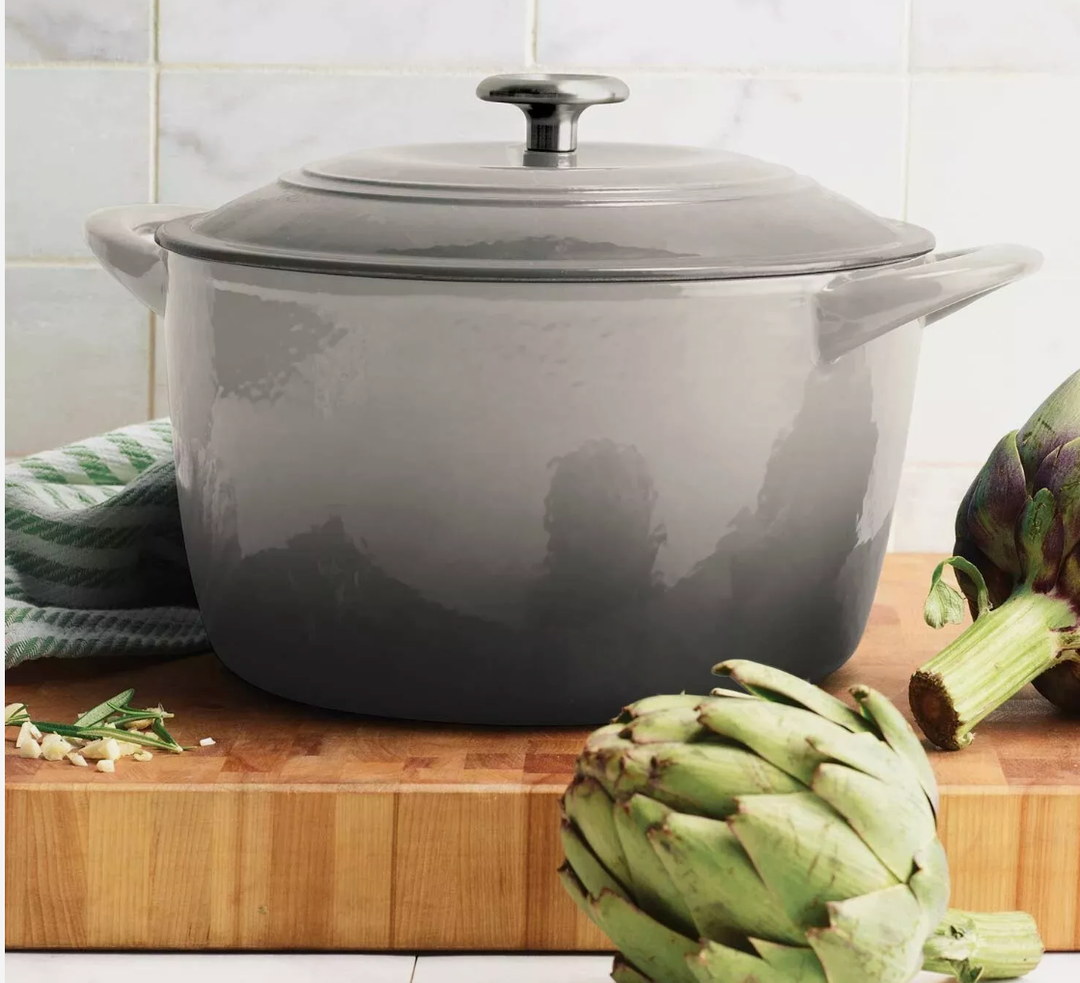Trmontina 4-Quart  Enameled Cast Iron Round Dutch Ovens, (Gray)