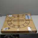 1st owned Large Wall Clock Metal Retro Roman Numeral Clock, Modern Round Wall Clocks Almost Silent, Easy to Read for Living Room/Home/Kitchen/Bedroom/Office/School Decor (Black, 24 Inch)