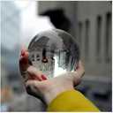 VEKDONE Men Tops Optical Glass Reflective Spheres, K9 Crystal Sphere, Decor Photography Juggling Ball, Clear Contact, No Stand (100mm)