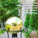 VCUTEKA Gazing Ball, 10" Stainless Steel Mirror Ball Reflective Garden Sphere, Gazing Globe for Home Garden Patio Lawn Outdoor and Indoor Decorative, Golden