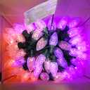 Joomer Christmas String Lights, 129FT 198 LED C9 Color Changing RGB Xmas Tree Lights Remote Control Outdoor Waterproof for Christmas Decor (Non-Connectable)