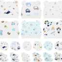 Geyoga 18 Pcs Baby Hats Mittens and Socks Set Newborn Mittens No Scratch Baby Hats and Newborn Socks for 0-6 Months