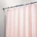 iDesign Shower Curtain Liner, Fabric Shower Curtain or Liner Waterproof, 72In x 72In, Pink