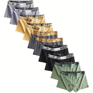 Men's Breathable Boxer Briefs 10-Pack - Airflow Anti-Friction, Moisture Wicking Quick-Dry Underwear Multipack (Large, Multicolor)